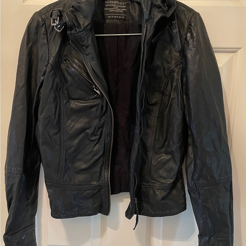 All Saints Black Leather Jacket